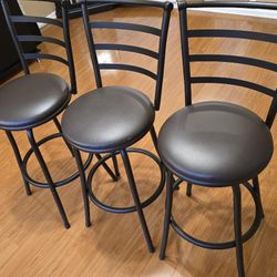 3 Matching Bar Stools For Kitchen Counter 