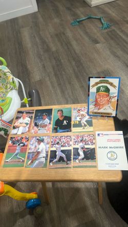 Mark McGwire Oakland A’s 8-Postcard Set With Envelope Plus 1988 Donruss Diamond Kings Jumbo Card