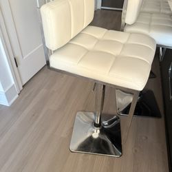 Modern White Coaster Bar Stools Set Of 3