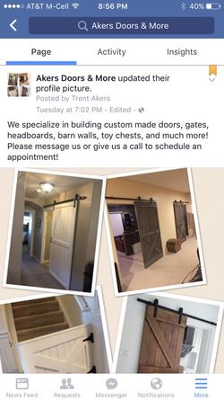 Custom made barn doors