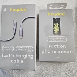 Heyday USB C Cable and Phone mount bundle
