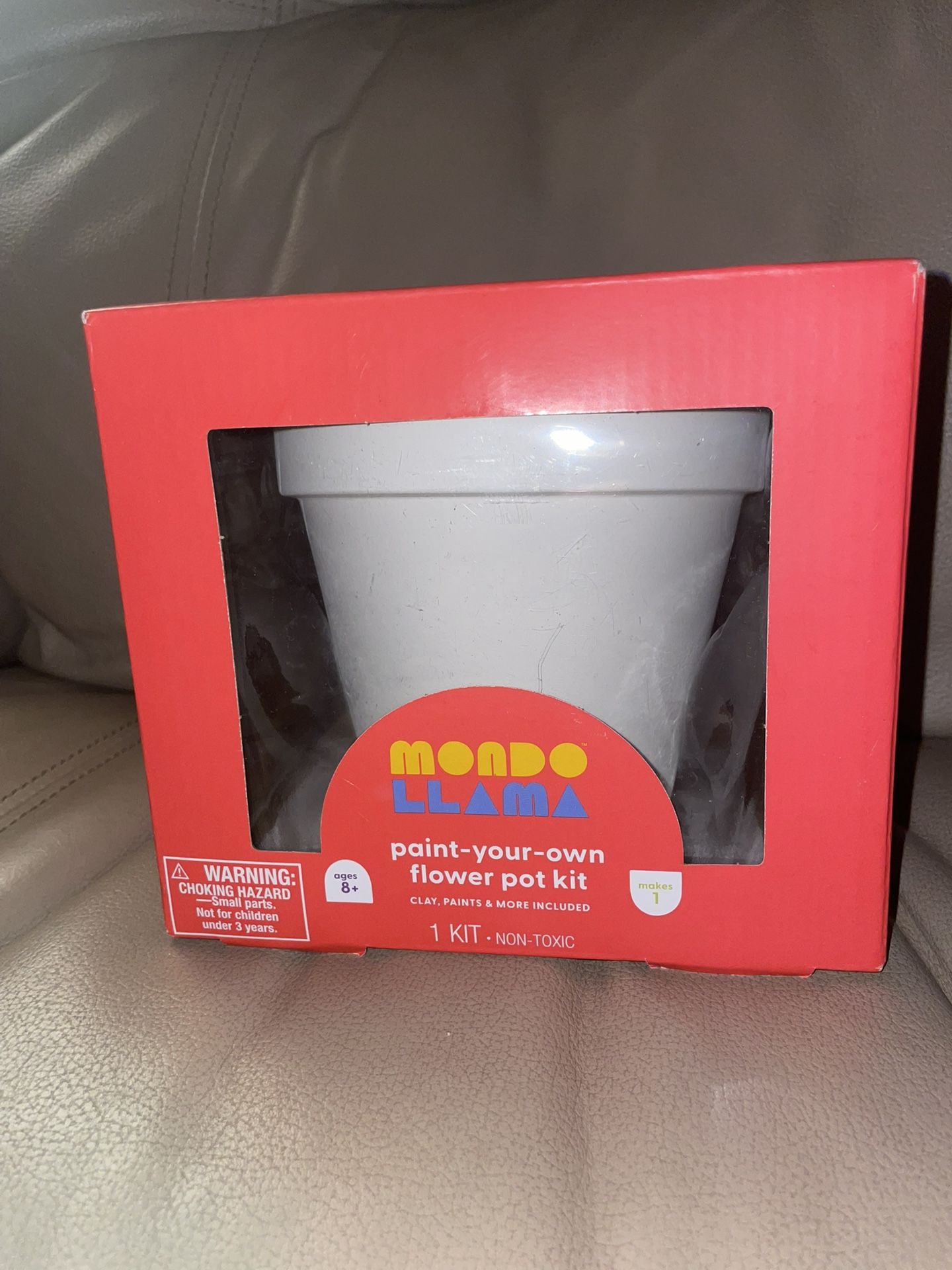 Mondo Llama Paint-Your-Own Flower Pot Kit New Sealed
