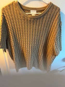 H&M Khaki Cable Sweater Womens Size XL