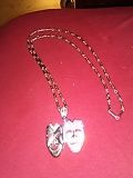 Costume Jewelry Long Chain and Drama Mask Pendant