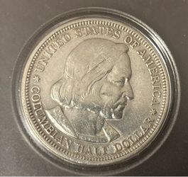 50 cents 1893. Coin USA.  Antique, collectible