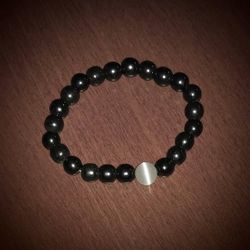 Magnetic Hematite & White Moonstone Bracelet