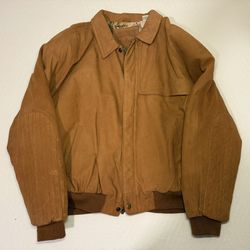 Vintage Marlboro Adventure Team Jacket Mens Small Brown Leather Bomber Map 90s