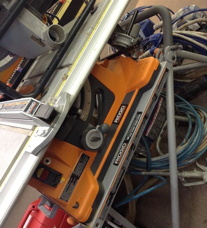 Ridgid ts2400-1 table saw with stand