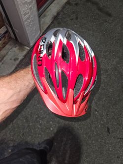Giro Red and White Bike Helmet