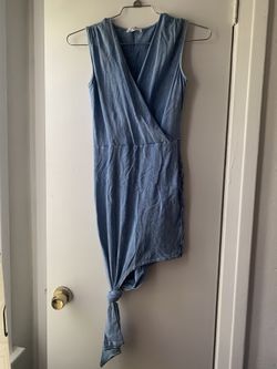 Blue shirt dress