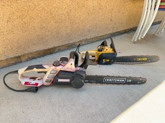 2 Electric Chainsaws !