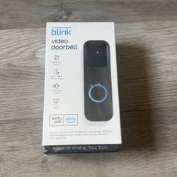 Blink Video Doorbell - Wired or wire free, Two way audio, HD video and Alexa Enabled - Black