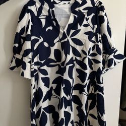 Women's Navy short-sleeved dress Plus Size 4 items