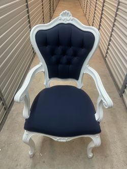 Arm Chair White/Blue