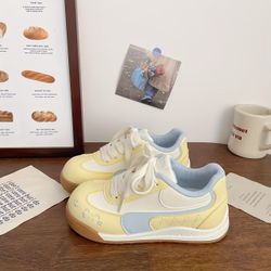 Women's all-season versatile lace-up sneakers | Low-top minimalist round-toe design | Comfortable casual shoes for everyday wear