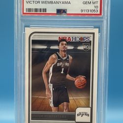 VICTOR WEMBANYAMA PSA 10 Gem Mint 2023-24 Hoops 277 Rookie RC
