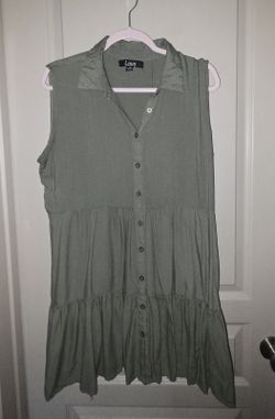 Army green dress length above knee size XL