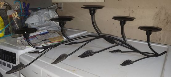 Vintage 1970's wrought iron candle holder