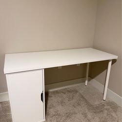White Desk with Storage