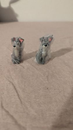 Disney Lady and the Tramp - Tramp Figurines Lot of 2 from bubble gum machine