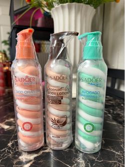 New In Package 3 SADOER Body Lotions. See Description