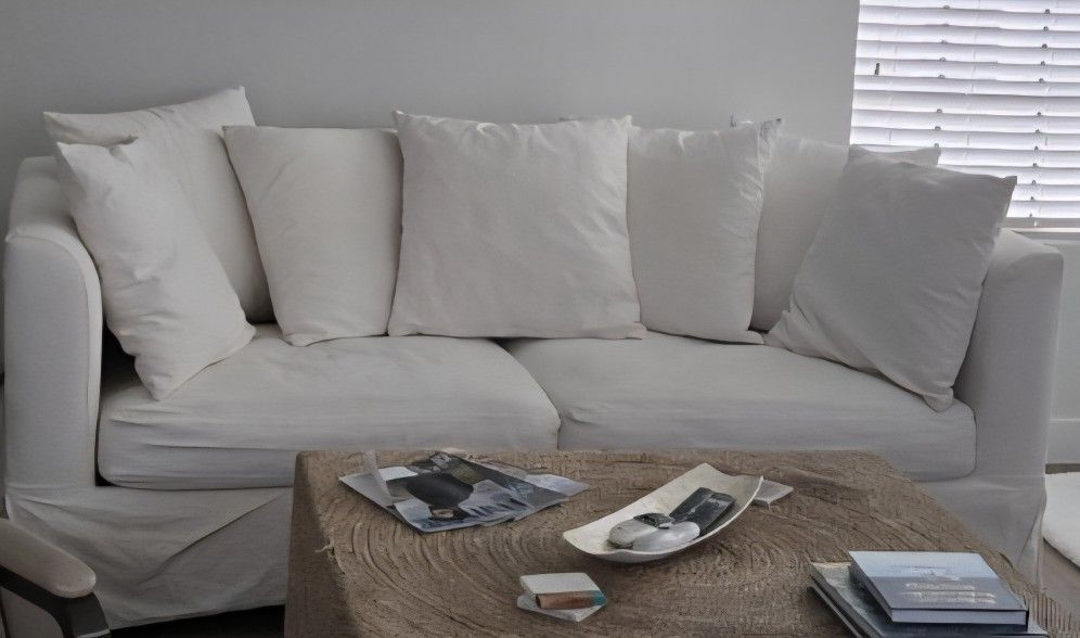White Fabric Sofa