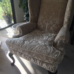 Marge Carson OversiZed Down Filled Chenille Bergere Chair