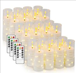 Flameless pillar candles (24 pack)