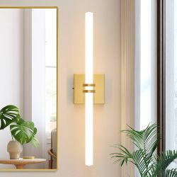Brand New Modern LED Bathroom Vanity Wall Light 22” Gold Dimmable 5-Color Wall Sconce