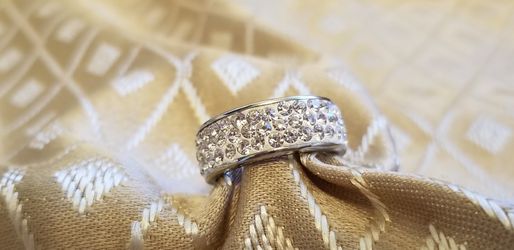 Cubic Zircon Hoop Rings Size 7