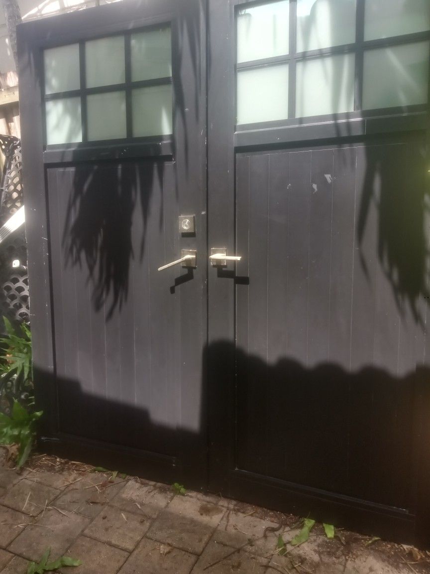 Doble Aluminum Doors/ With Impact Glass.