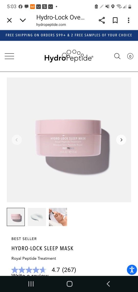 Hydro-Lock Sleep Mask