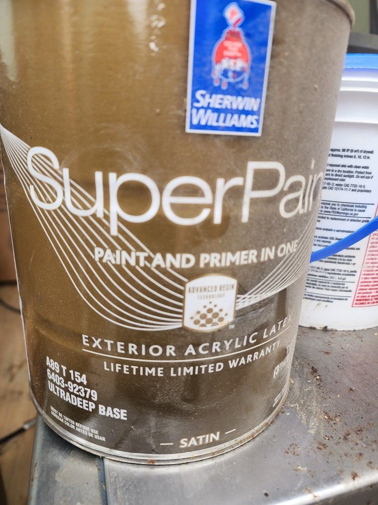 4 GALLONS OF SHERWIN WILLIAMS SUPER PAINT..BOLERO COLOR