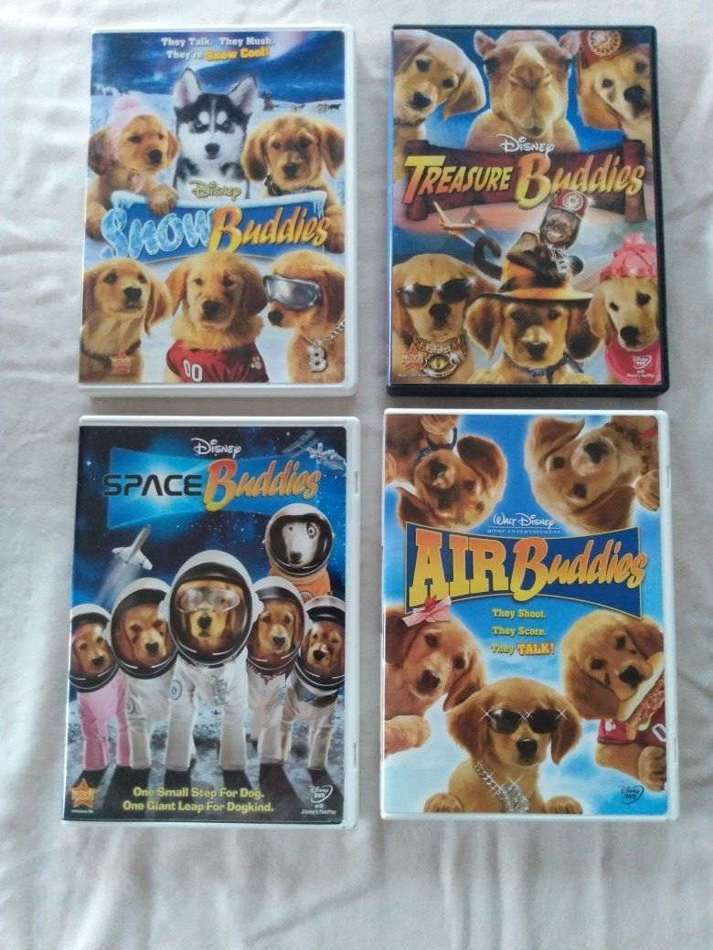 Christmas gift movies: Snow Buddies, Treasure Buddies, Space Buddies, and Air Buddies-  Disney DVD's