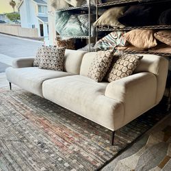 White Mid Century Modern 91" Sofa from Article