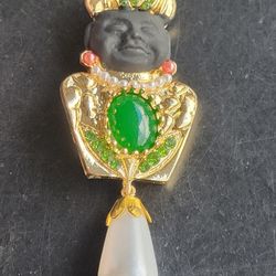 blackamoor costume brooch 