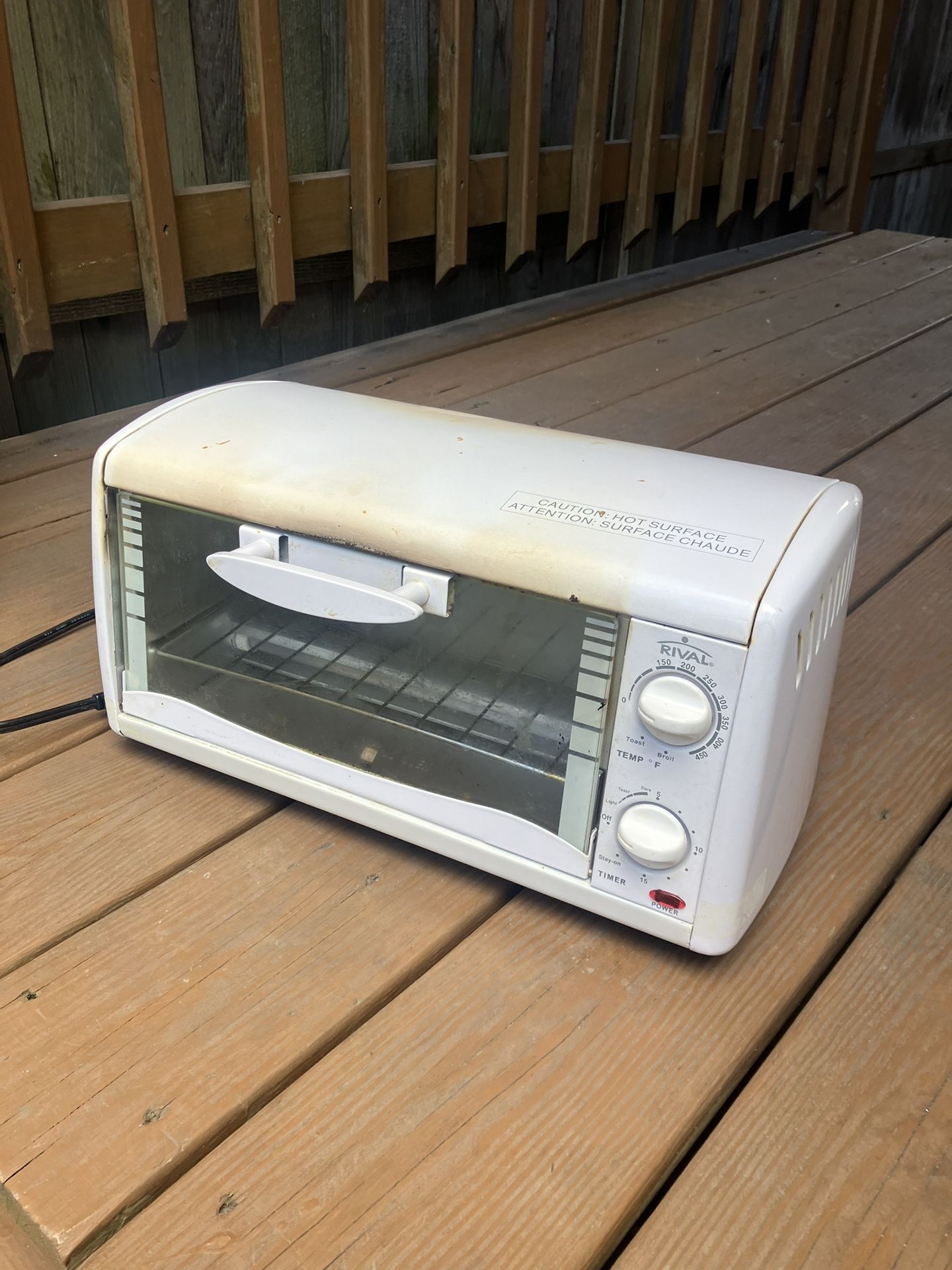 Rival Toaster Oven With Baking Tray - Works Great