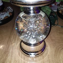 Snowflake Snow Globe Candle Holder 