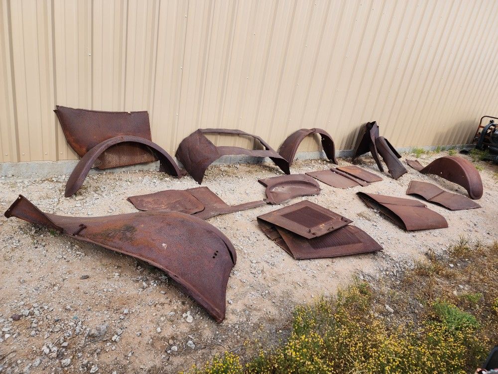 Original Yard Art Rusty 1920s Car Parts Hotrod Rat Rod Repurpose Reuse