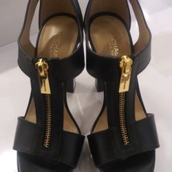 Michael Kors, Berkley Dress Sandal Heels, Black, Size 6, Cash Or Zelle