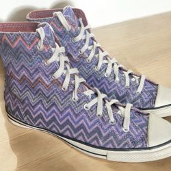 Converse All-Star + Missoni Limited Edition Purple Sparkle  Hi-Tops - 7