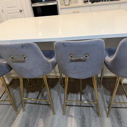 Gold And Gray Bar Stool