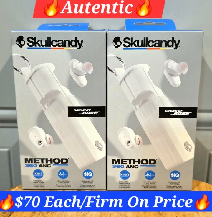 🔥Skullcandy Method 360 ANC Sound By Bose🔥$70 Each/FIRM ON PRICE 🔥Brand New Factory Sealed