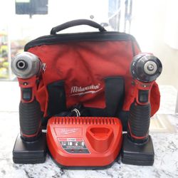 Milwaukee 12V Drill & Impact Combo Kit 2 Batteries and Charger