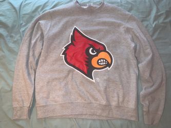 University of Louisville Cardinals NCAA Silver Sweater; Men’s L