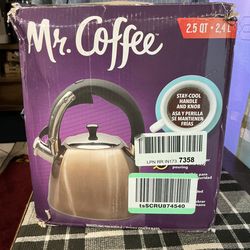 Mr Coffee 2.5 QT Whistling Tea Kettle