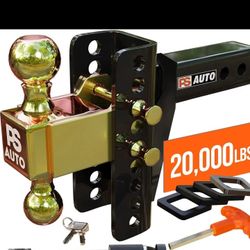 HITCH-ADJUSTABLE TRAILER HITCH BALL MOUNT- 20000LBS. FITS 2 And 2-5/16 In