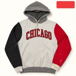 Where I’m From Chicago Color Block Hoodie Size S