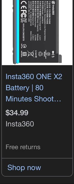 OEM INSTA360 X2 BATTERY