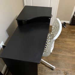 Desk With Drawers and Chair